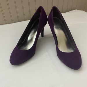 Style &Co purple suede pumps size 7.5